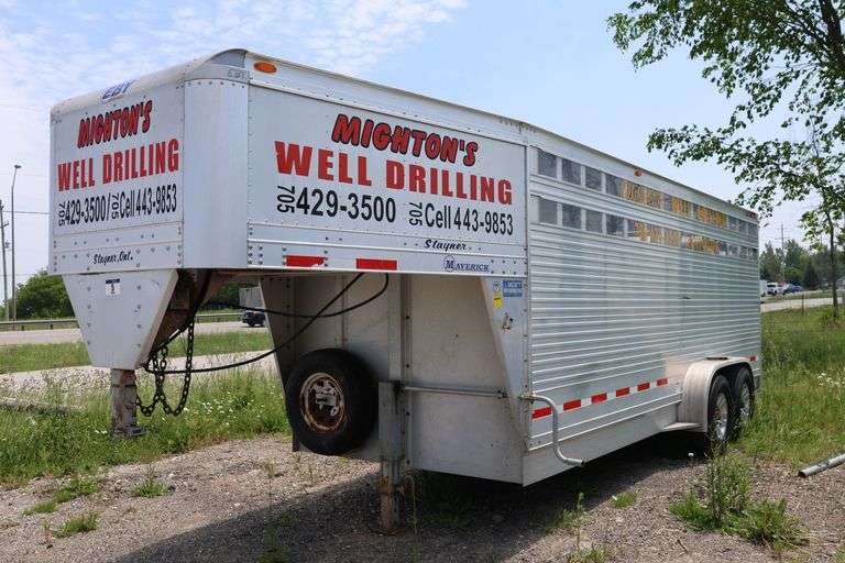 2008 EBY 20' ALUMINUM 5TH WHEEL STOCK TRAILER