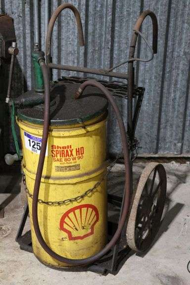 OIL BARREL WITH PUMP & CART