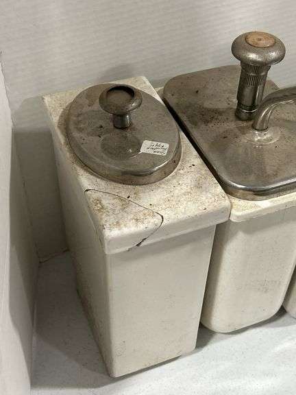 GROUP OF VINTAGE CERAMIC CANNISTERS