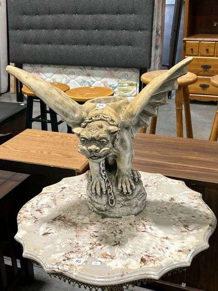 PLASTER GARGOYLE PLANTER - 20"X18"