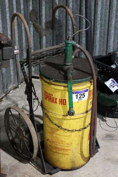 OIL BARREL WITH PUMP & CART