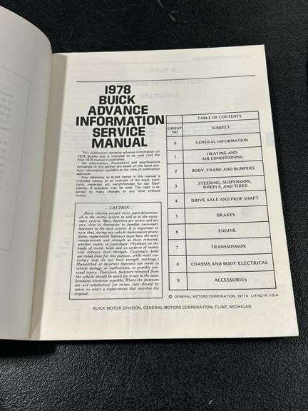 1978 & 1979 BUICK SERIVCE MANUALS