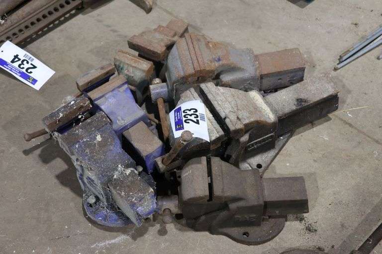 GROUP OF BENCH VICES