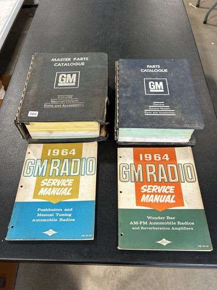 1964 & 1965 GM PARTS CATALOGUES & 1964 GM RADIO SERVICE MANUALS
