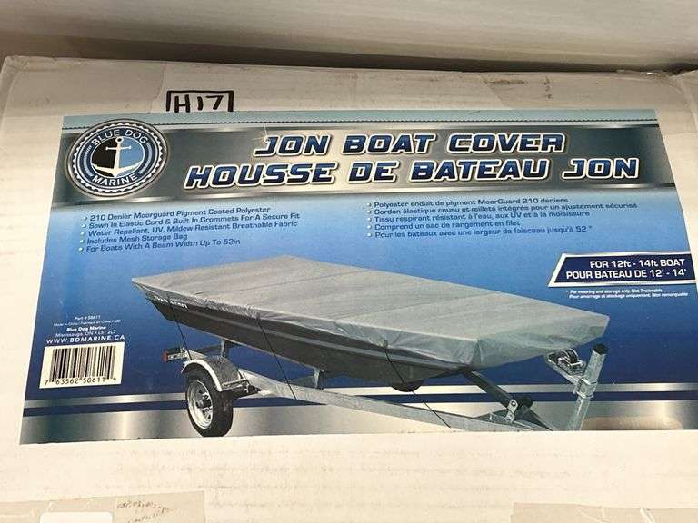 BLUE DOG MARINE JON BOAT COVER - 12 X 14