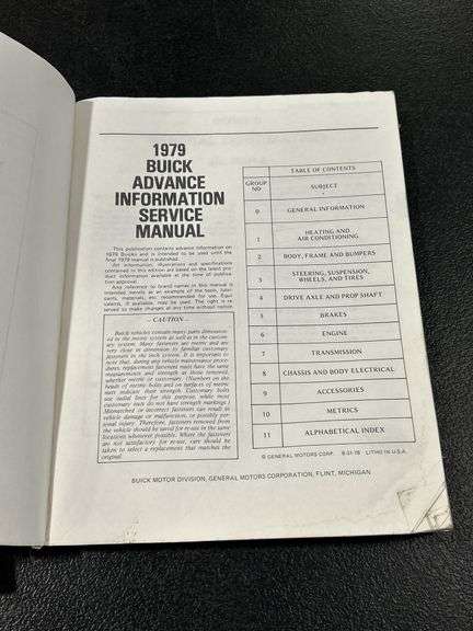 1978 & 1979 BUICK SERIVCE MANUALS