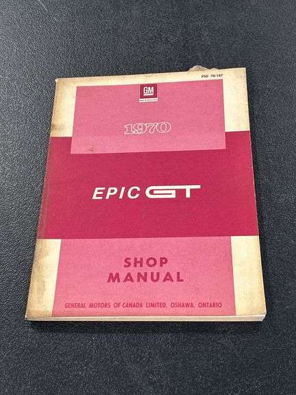 1970 GM EPIC GT SHOP MANUAL