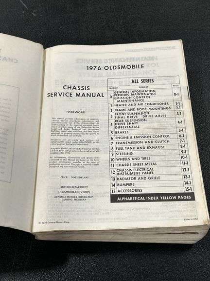 1976 OLDSMOBILE SERVICE MANUAL