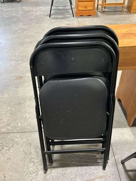 EIGHT FOLDING CHAIRS