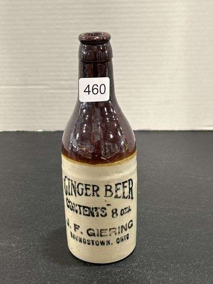STONEWARE J.F.GIERING GINGER BEER BOTTLE