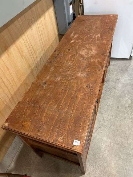 TELEVISION STAND WITH GLASS DOORS - 64"X20"X29"