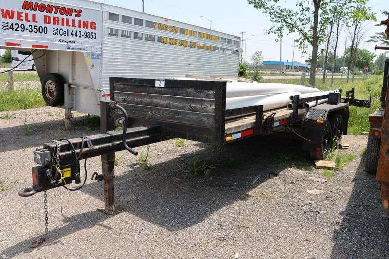 1977 HOMEBUILT TANDEM AXLE 20' PIPE TRAILER
