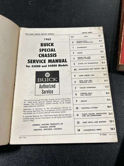 2 - 1965 & 2 - 1966 BUICK SERVICE MANUALS