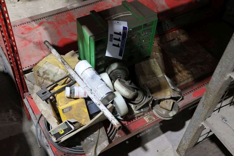 TOOL CADDY & CONTENTS, WHEELS, SPARK PLUGS ETC.