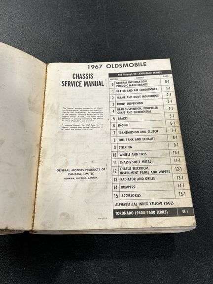 1967 & 1968 OLDSMOBILE CHASSIS SERVICE MANUALS