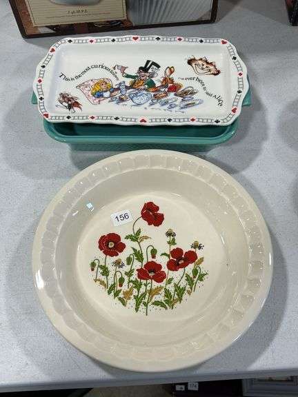 PIE PLATE & 2 SERVING DISHES