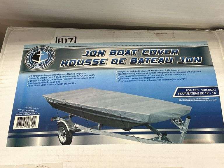 BLUE DOG MARINE JON BOAT COVER - 12 X 14