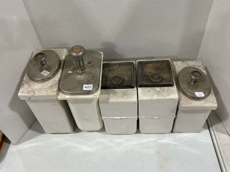 GROUP OF VINTAGE CERAMIC CANNISTERS