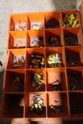 UNIVERSAL O-RINGS, HARD HAT, TACKLE BOX WITH CONTENTS, GUN CLEANING KIT ETC.