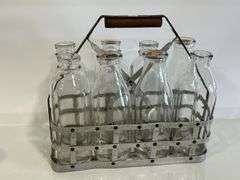 8 QUART MILK BOTTLES WITH CARRIER