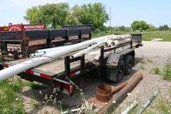 1977 HOMEBUILT TANDEM AXLE 20' PIPE TRAILER