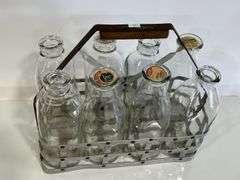 8 QUART MILK BOTTLES WITH CARRIER