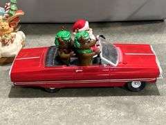 TOTE OF CHRISTMAS DECORATIONS & TINS ETC