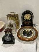 5 SHELF CLOCKS & 1 WALL CLOCK