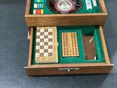 POPULAR GAMES IN WOODEN BOX - MISSING DOMINOES