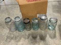 2 BOXES OF ASSORTED FRUIT JARS
