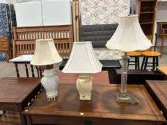 THREE TABLE LAMPS