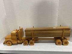 WOODEN LOGGING TRUCK MODEL - 26"