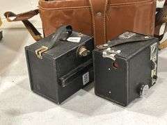 ANSCO SHUR-FLASH, SIX-20 BROWNIE E CAMERA & CAMERA CASE & ACCESSORIES