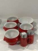 EMILE HENRY BOWLS & SALT & PEPPER SHAKERS