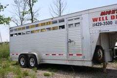 2008 EBY 20' ALUMINUM 5TH WHEEL STOCK TRAILER