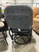 UPHOLSTERED GLIDER ROCKER WITH FOOT STOOL