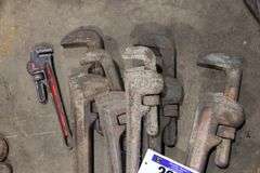 GROUP OF PIPE WRENCHES