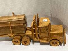 WOODEN LOGGING TRUCK MODEL - 26"