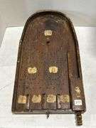 EARLY WOODEN PINBALL GAME