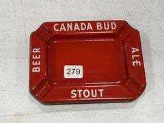 CANADA BUD PORCELAIN ASHTRAY