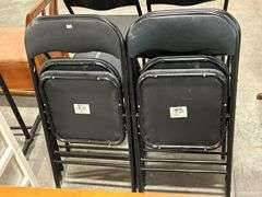 EIGHT FOLDING CHAIRS