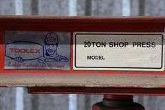 TOOLEX 20 TON SHOP PRESS