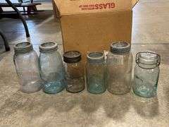 2 BOXES OF ASSORTED FRUIT JARS