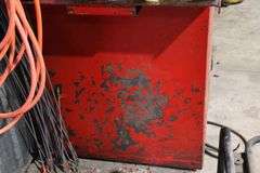 RED METAL OIL TANK