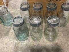 2 BOXES OF ASSORTED FRUIT JARS