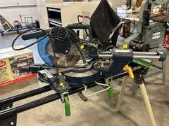 MASTERCRAFT HAWKEYE 10" SLIDING COMPOUND MITRE SAW & STAND