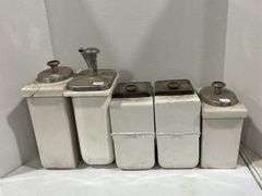 GROUP OF VINTAGE CERAMIC CANNISTERS