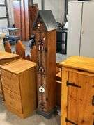 TOLE PAINTED DVD CABINET WITH CONTENTS - 10"X10"X56"