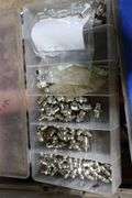 SOLDERING GUN, LOCK PINS, TOOL TRAY WITH CONTENTS