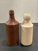 2 ENGLISH STONEWARE GINGER BEER BOTTLES